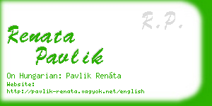 renata pavlik business card
